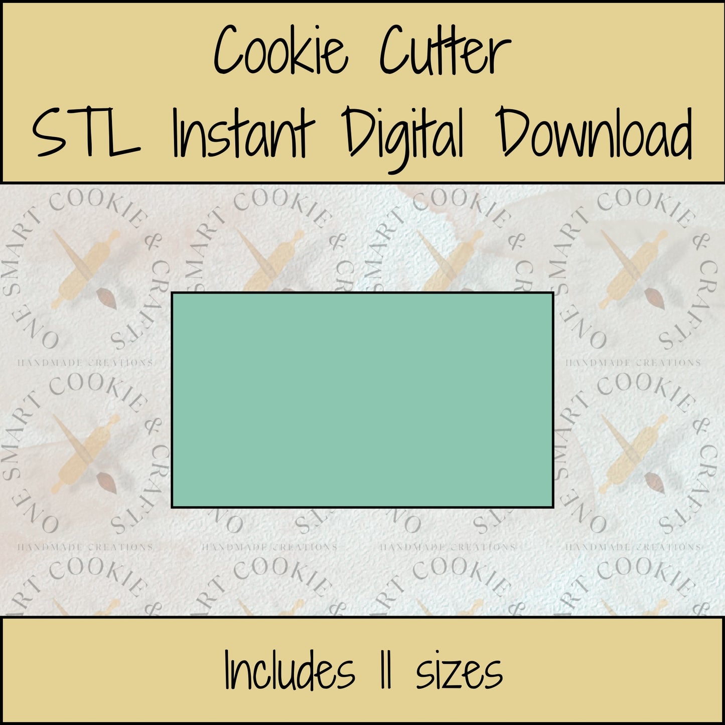 Rectangle Cookie Cutter STL File