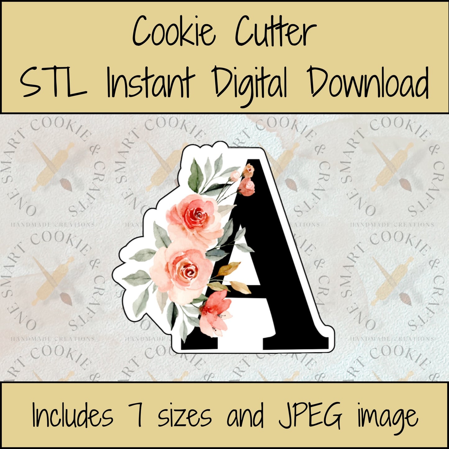 Letter A Cookie Cutter STL File