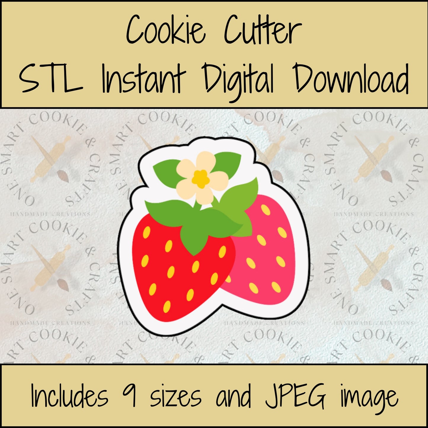 Strawberry Cookie Cutter STL File