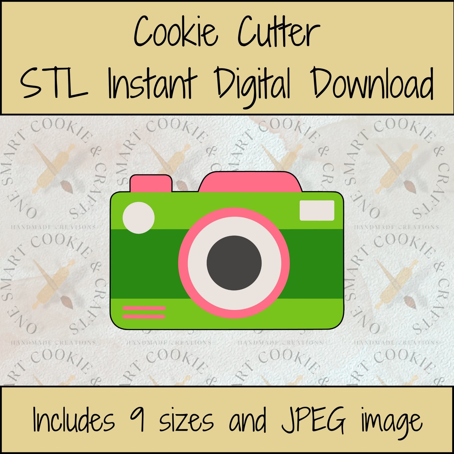 Camera Cookie Cutter STL File