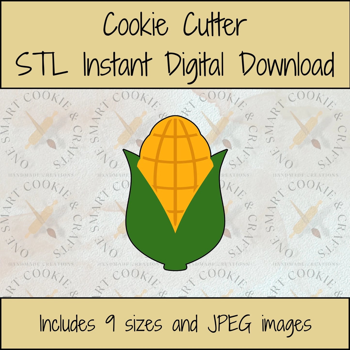 Corn Cookie Cutter STL File