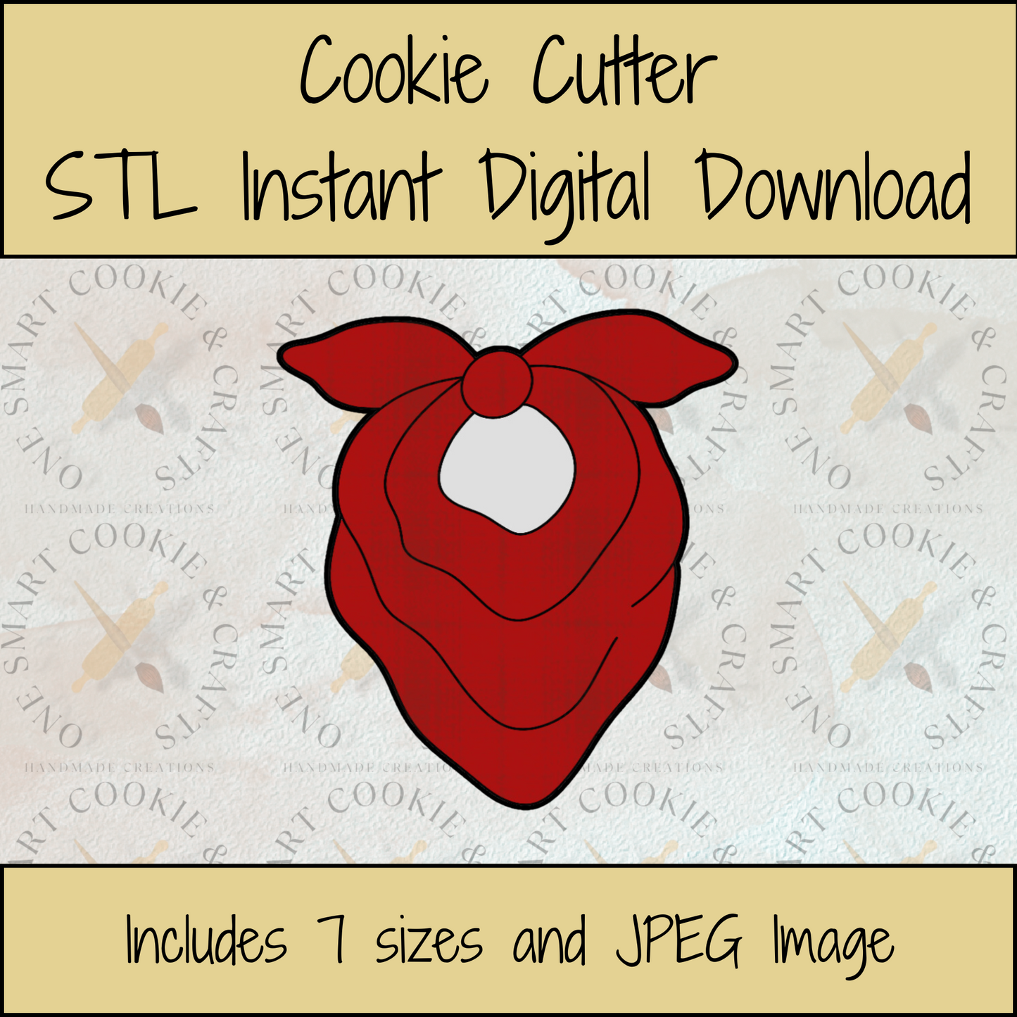 Bandana Cookie Cutter STL File