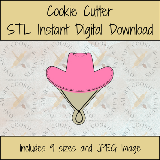 Cowboy Hat Cookie Cutter STL File