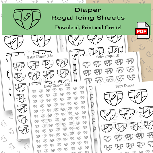 Diaper Royal Icing Transfer Sheet