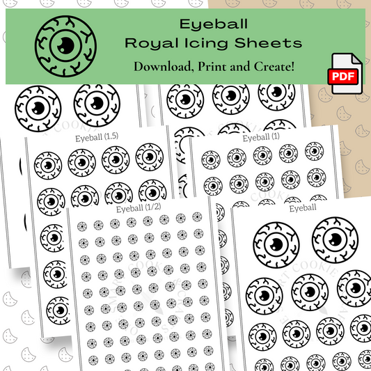 Eyeball Royal Icing Transfer Sheet
