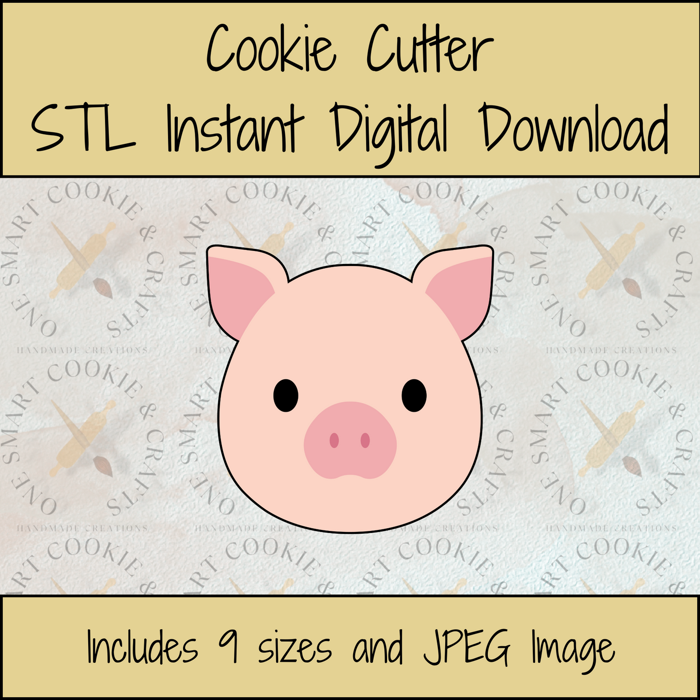 Pig Cookie Cutter STL File