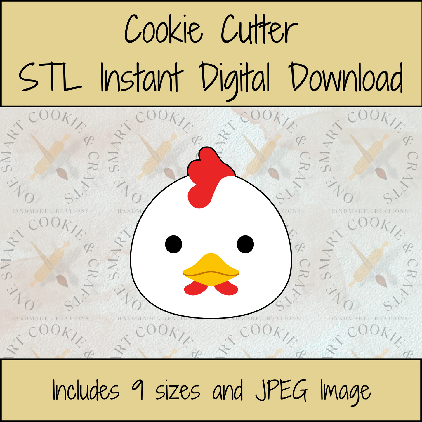 Chicken Cookie Cutter STL File