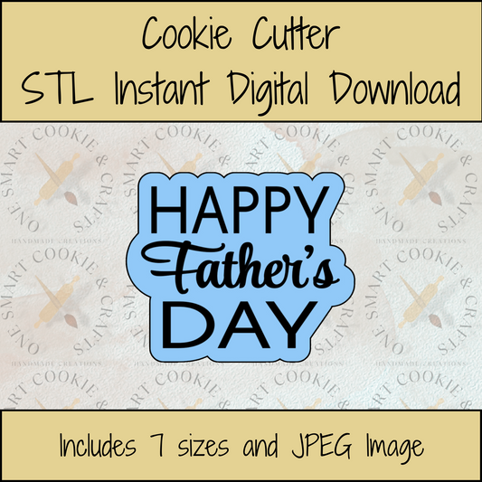 Father's Day Plaque Cookie Cutter STL File