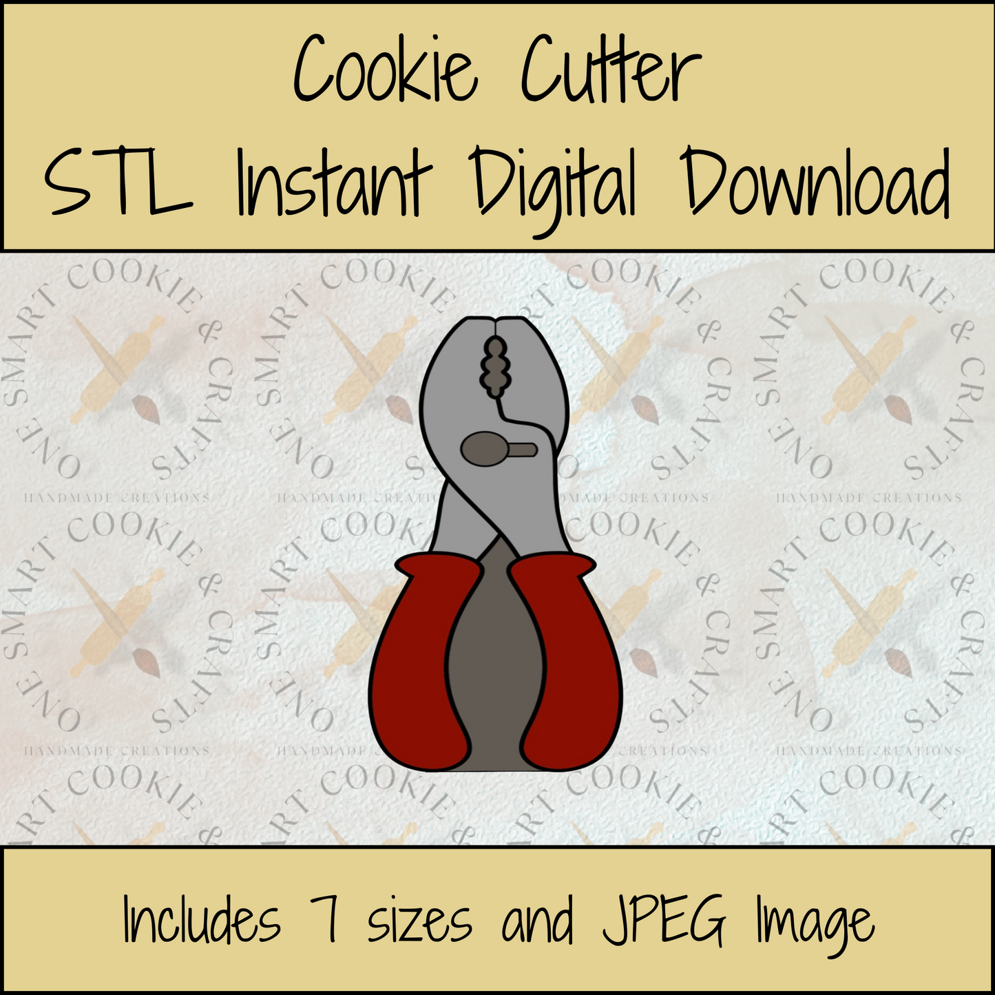 Pliers Cookie Cutter STL File