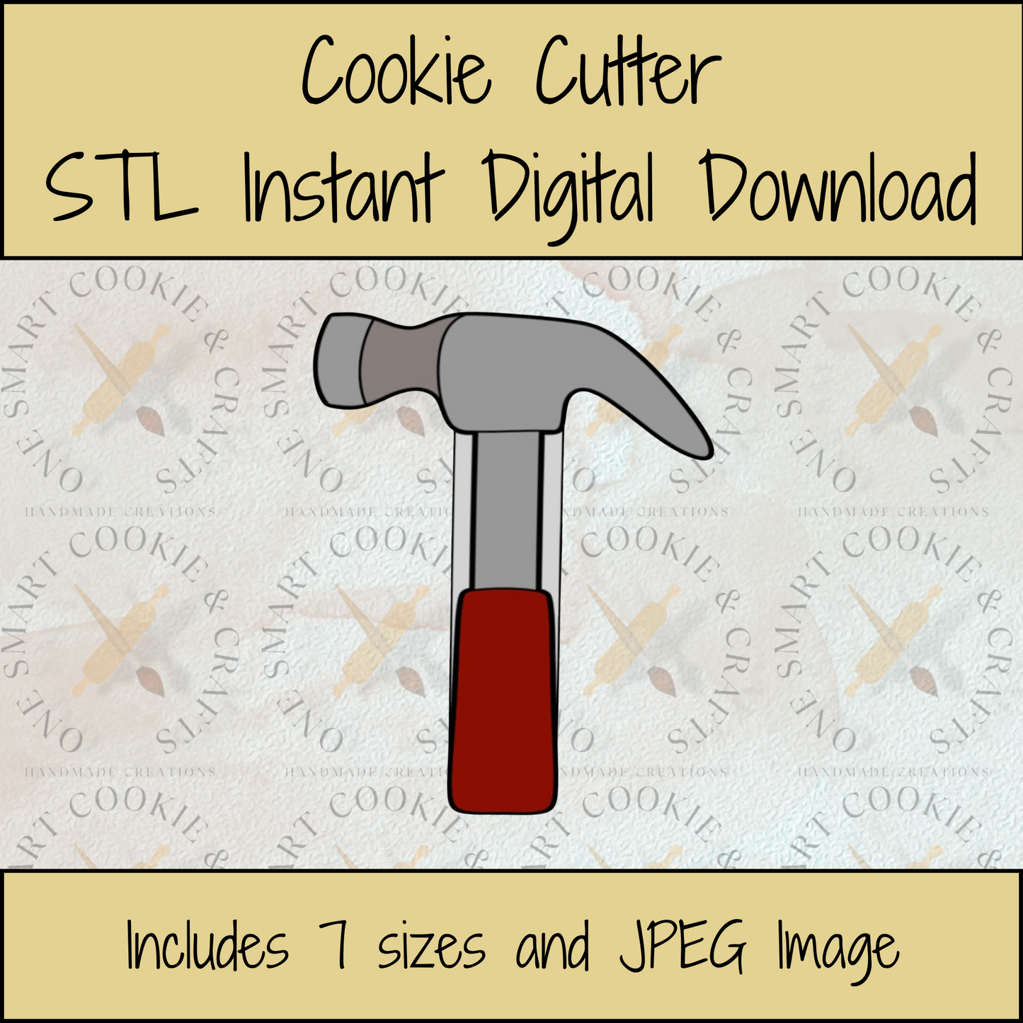 Hammer Cookie Cutter STL File