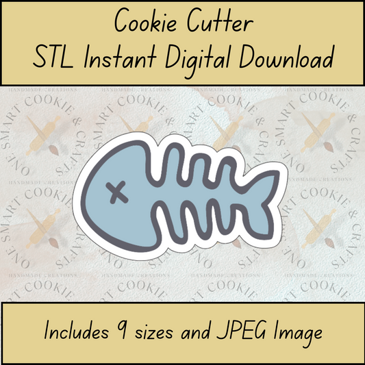 Fish Bone Cookie Cutter STL File