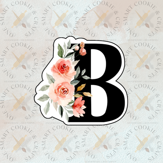 Cortador de galletas floral letra B