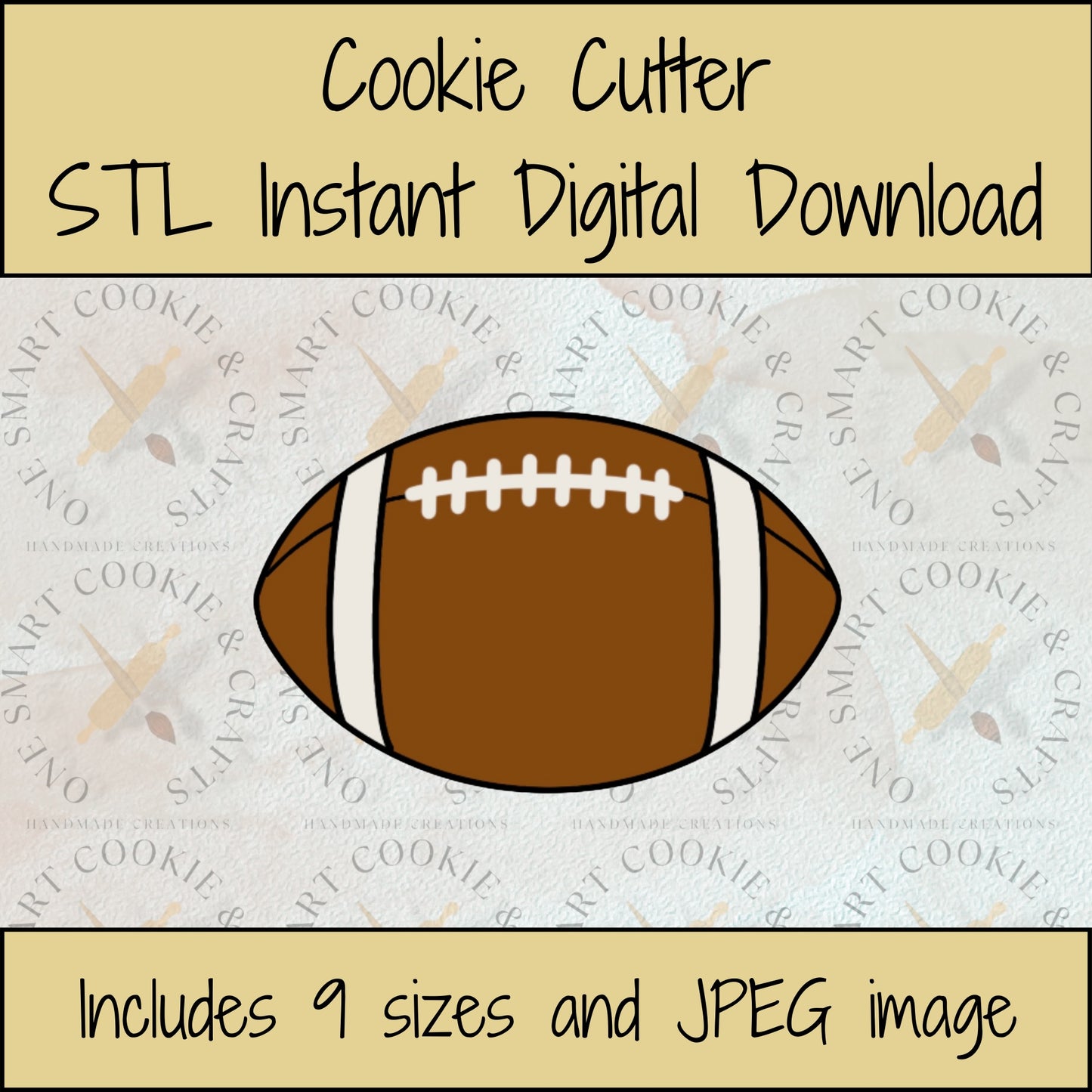 Football Cookie Cutter STL File