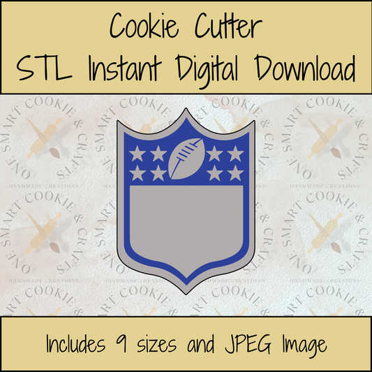 Football Logo Cookie Cutter STL File