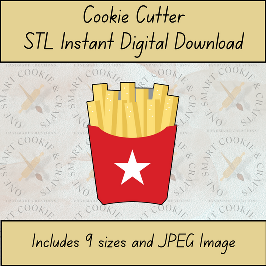 French Fries Cookie Cutter STL File