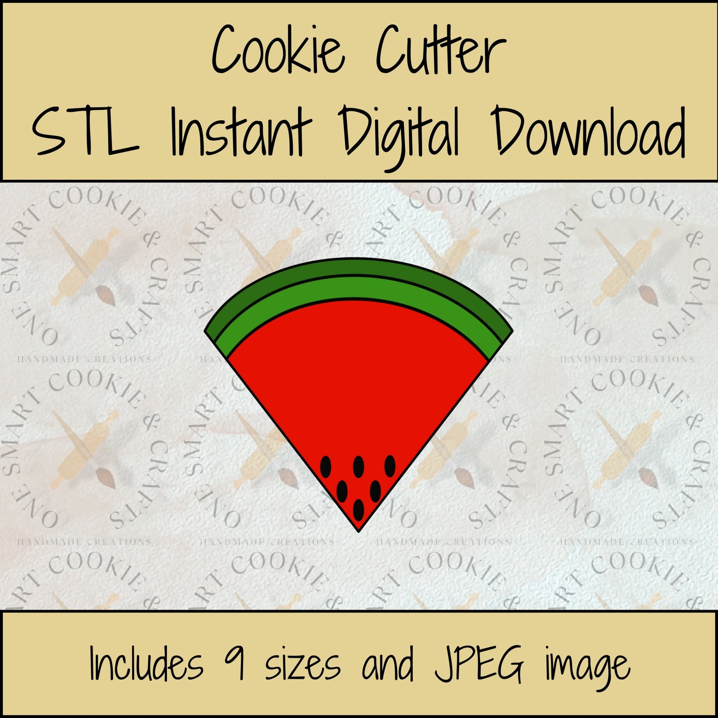 Watermelon Cookie Cutter STL File