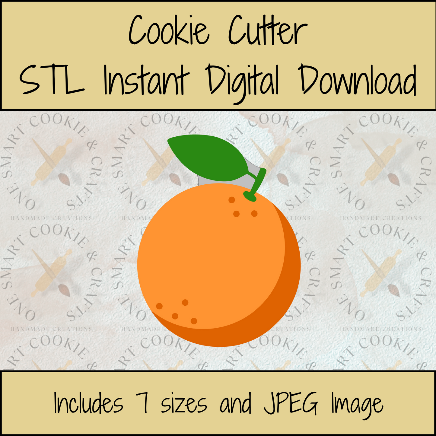 Orange Cookie Cutter STL File