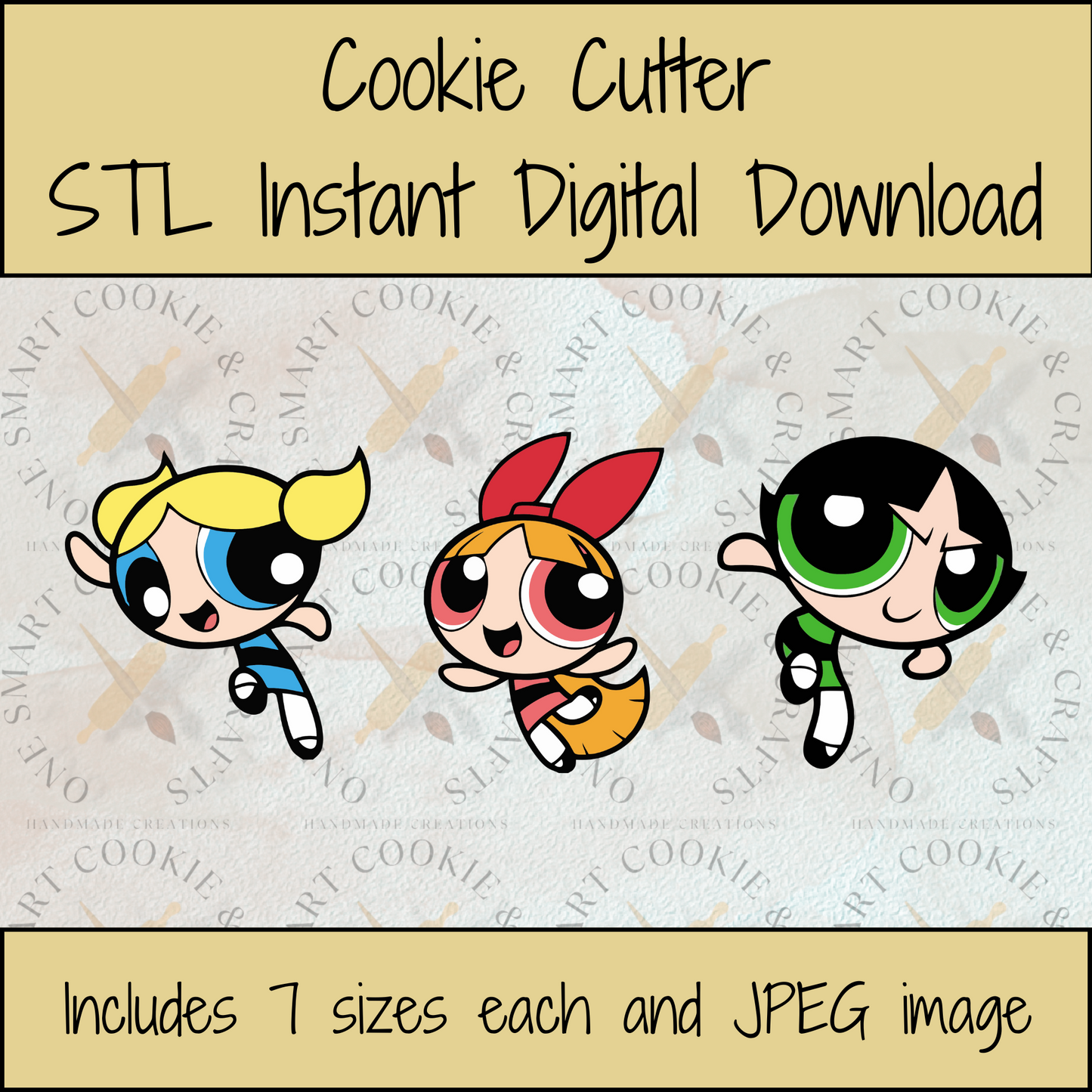 Super Girls Cookie Cutter STL File