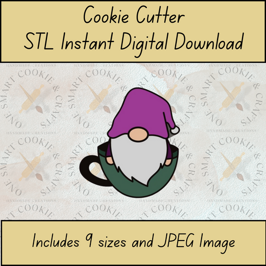 Coffee Gnome Cookie Cutter STL File