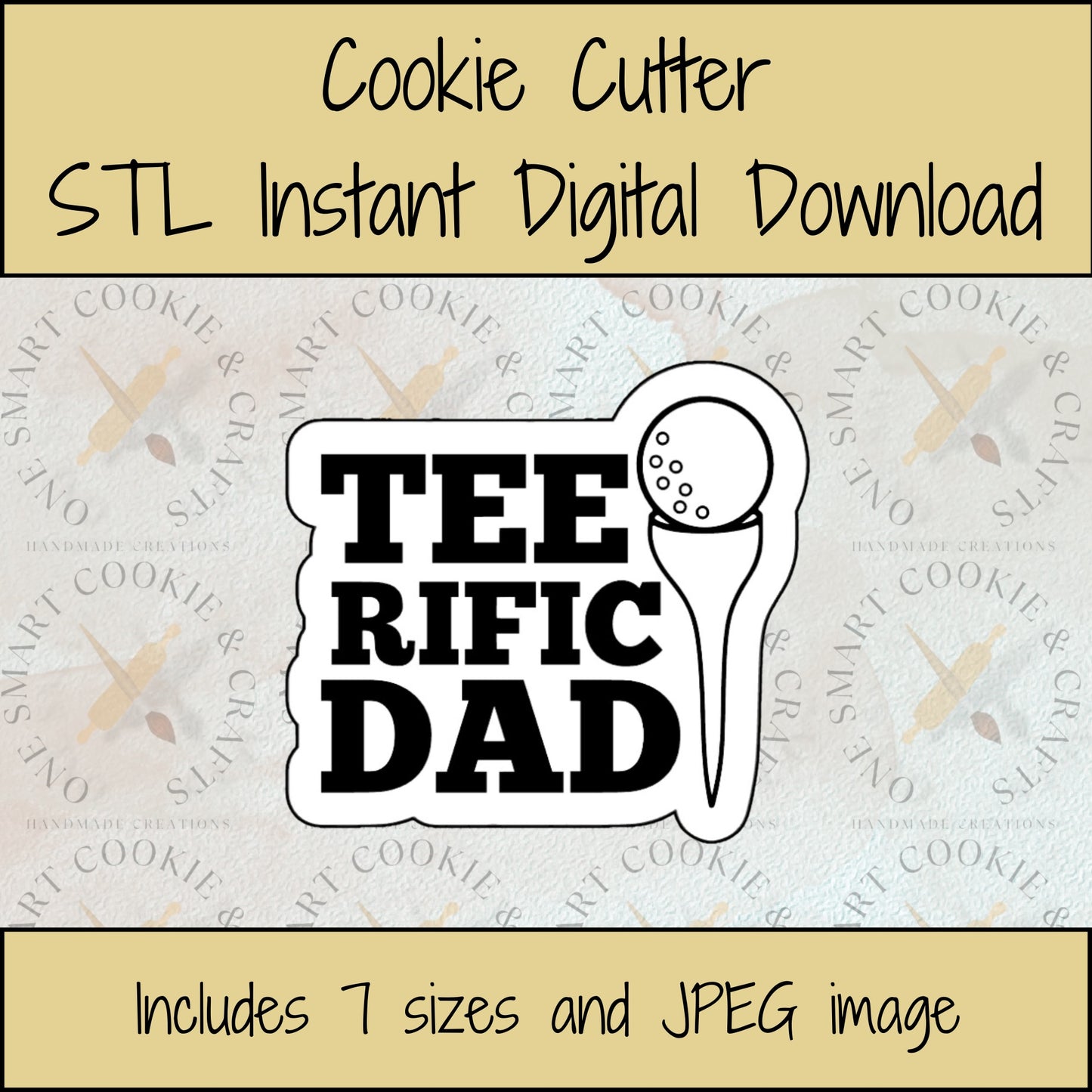 Tee-rific Dad Cookie Cutter STL file