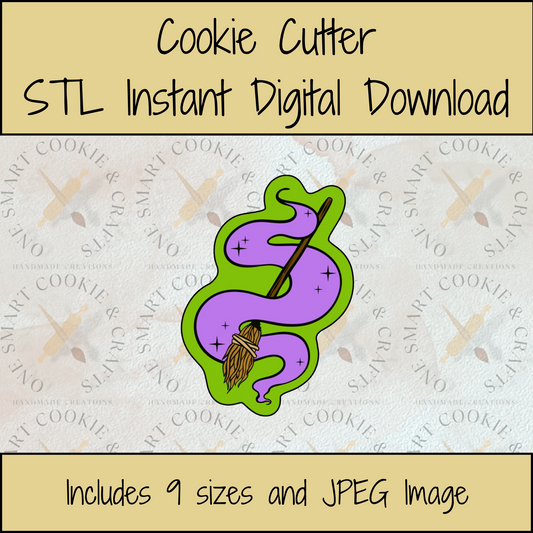 Witch Broom Cookie Cutter STL File