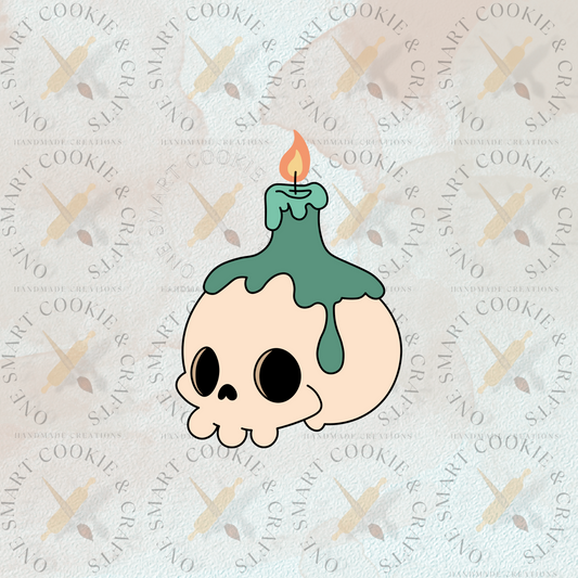 Skull with Candle Cookie Cutter