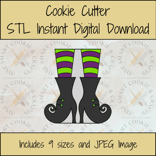 Witch Boots Cookie Cutter STL File