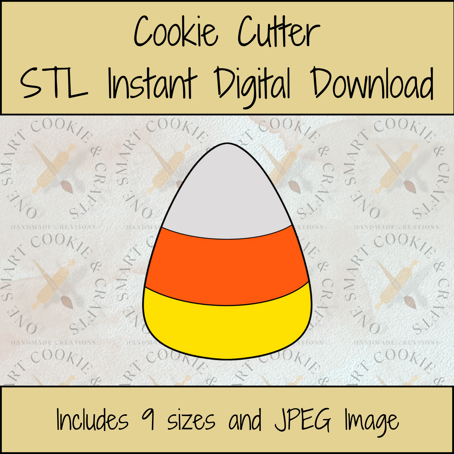 Candy Corn Cookie Cutter STL File