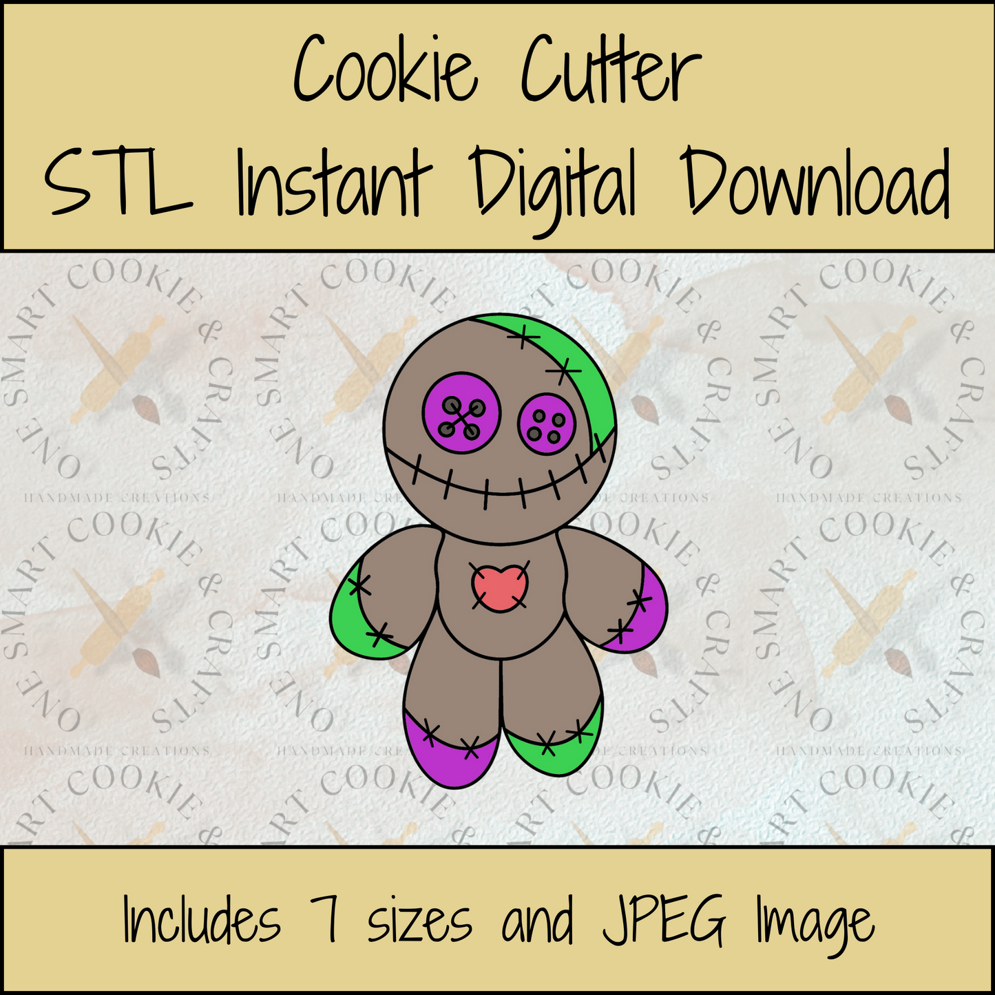 Voodoo Doll Cookie Cutter STL File