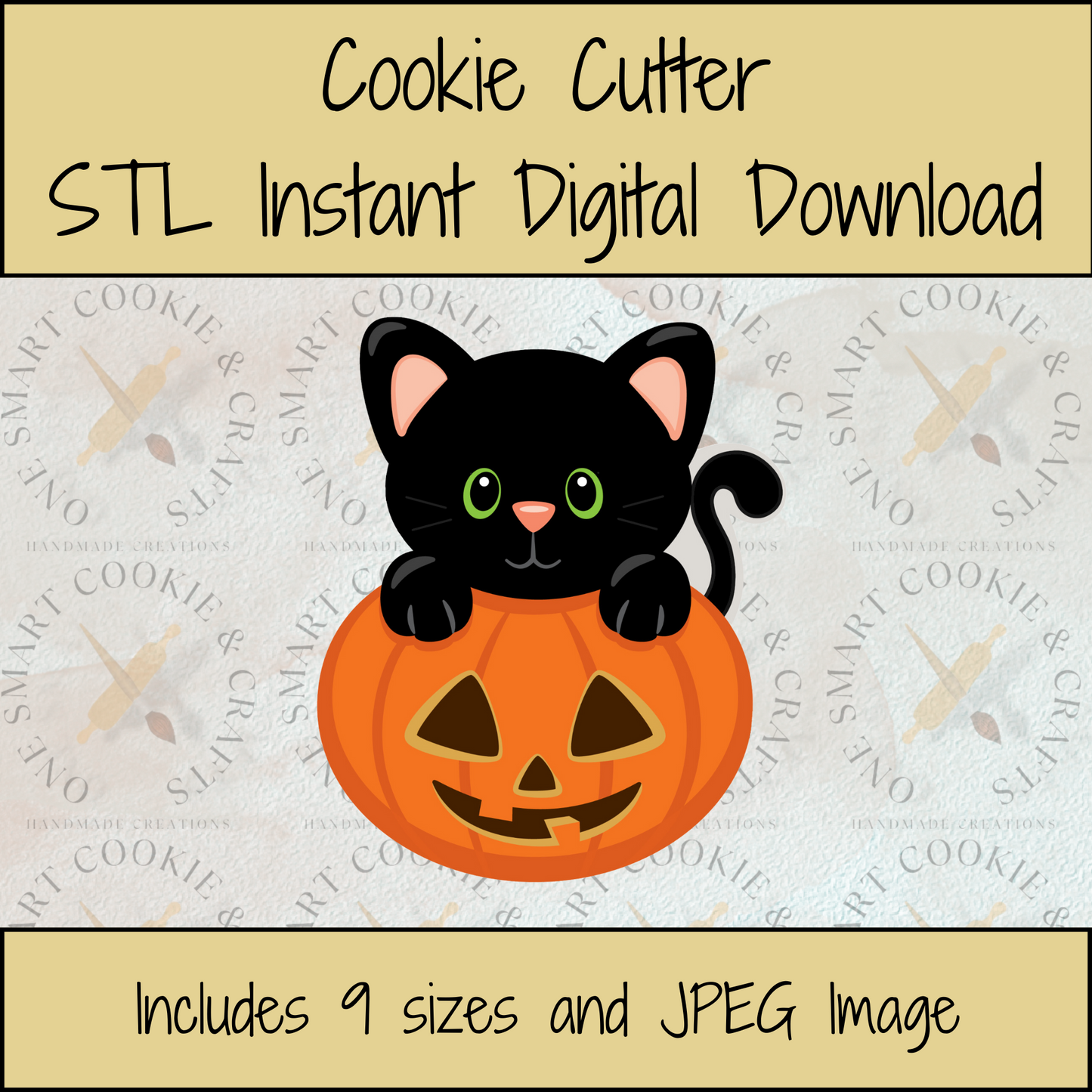 Cat Pumpkin Cookie Cutter STL File