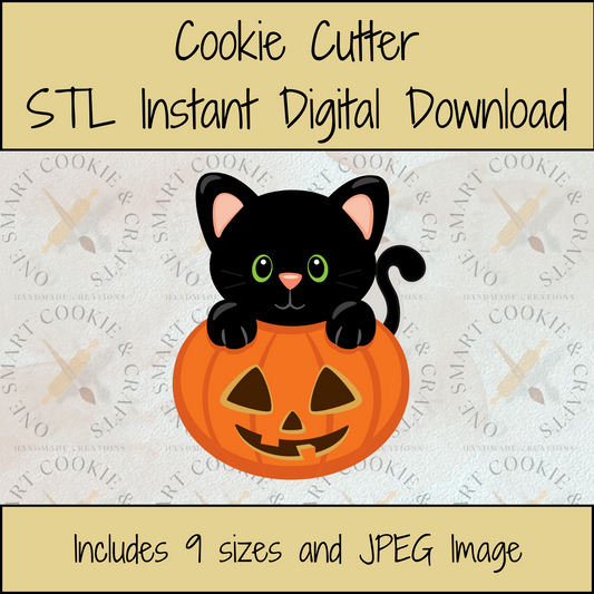 Cat Pumpkin Cookie Cutter STL File