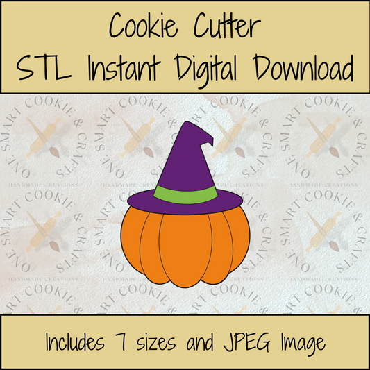 Witch Pumpkin Cookie Cutter STL File