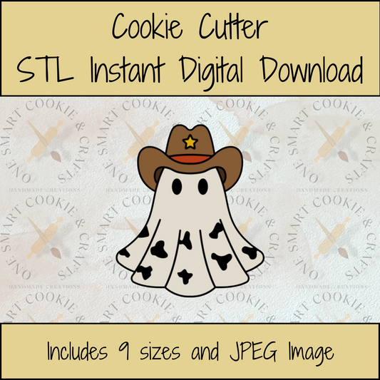 Cowboy Ghost Cookie Cutter STL File