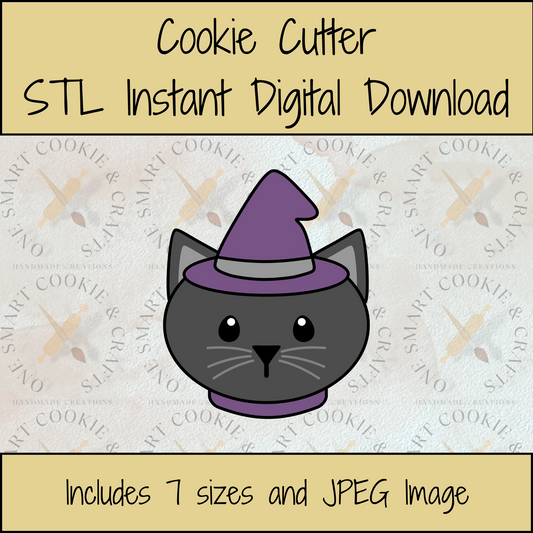 Witch Cat Cookie Cutter STL File