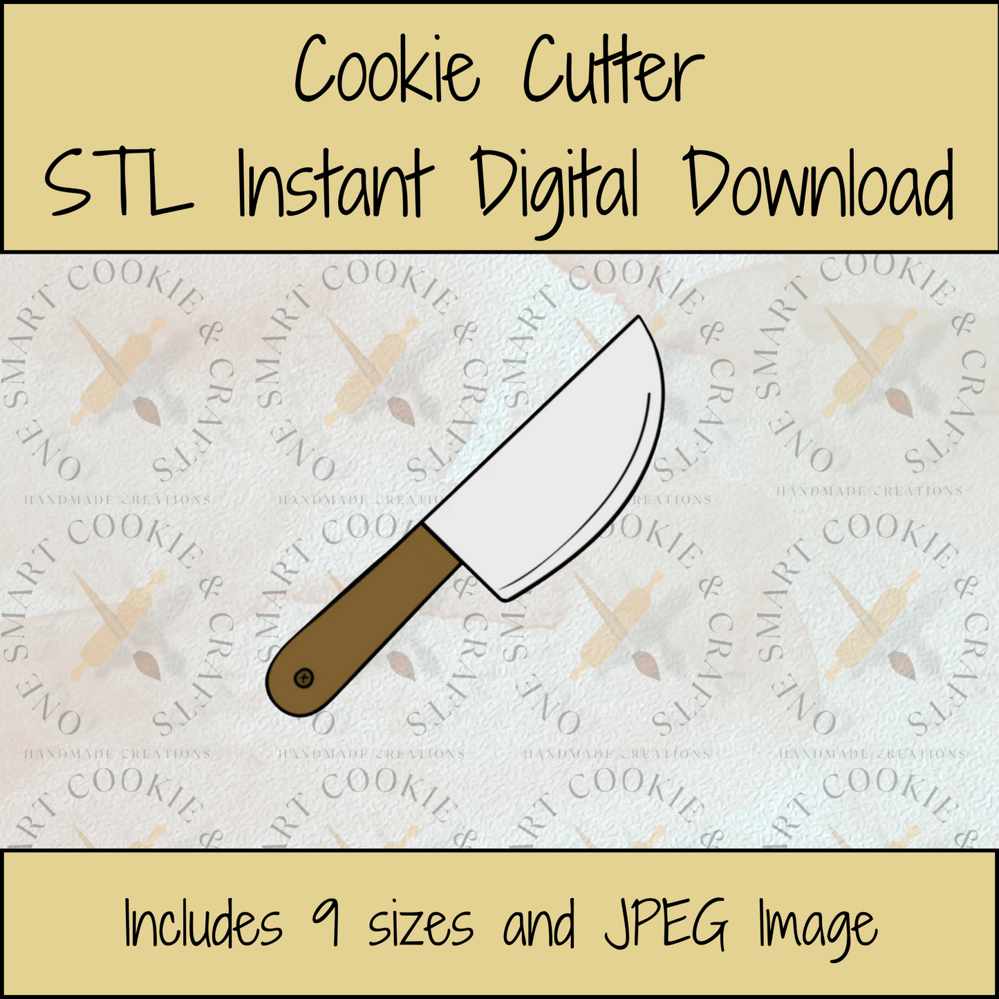 Knife Cookie Cutter STL File