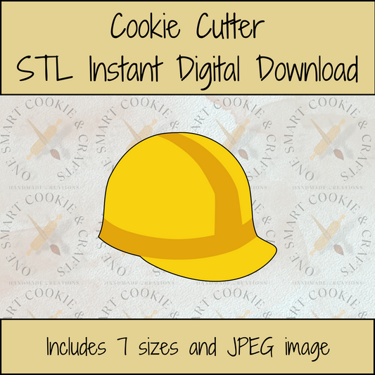 Construction Hat Cookie Cutter STL