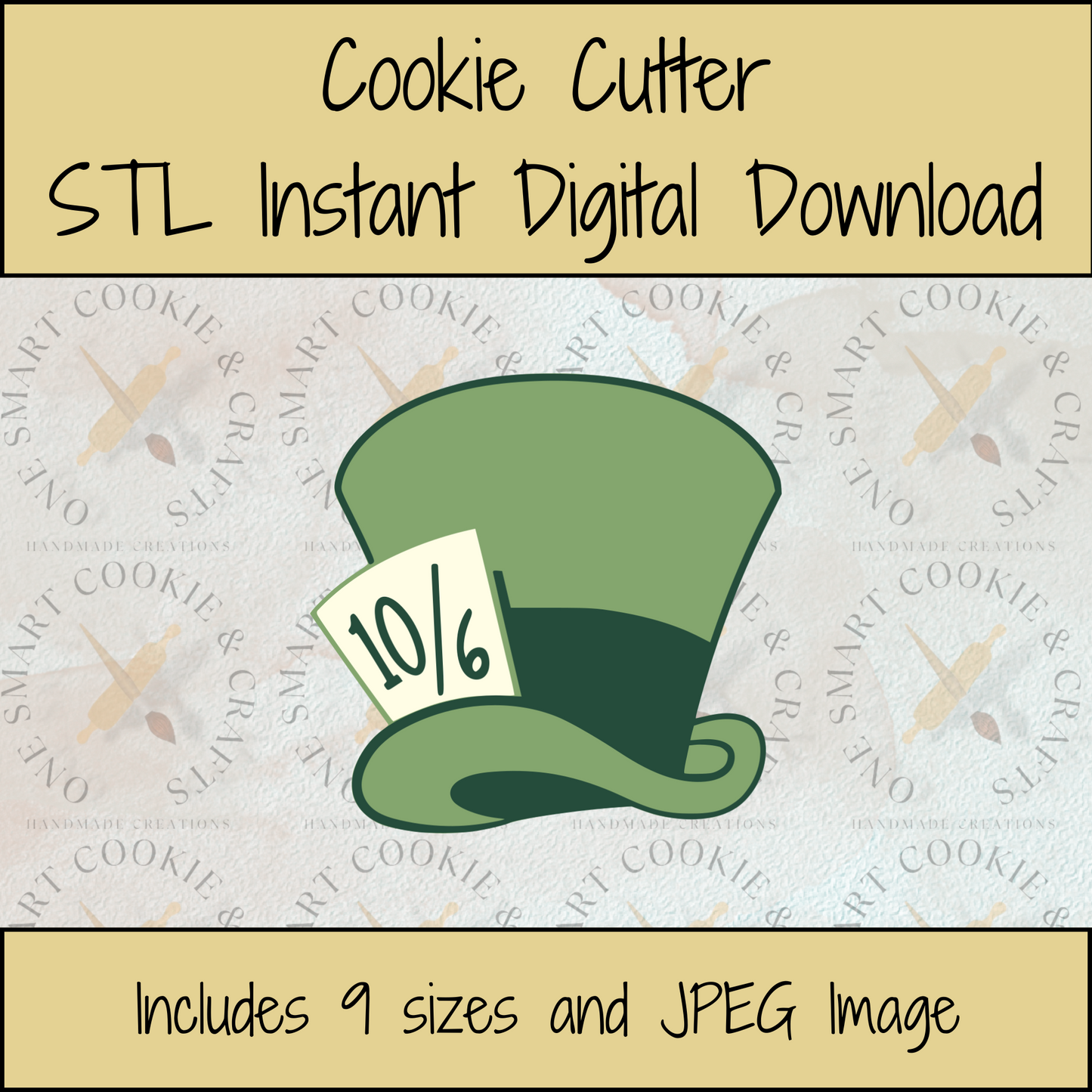 Top Hat Cookie Cutter STL File