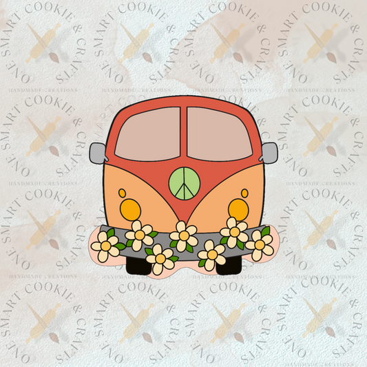 Floral Hippie Van Cookie Cutter