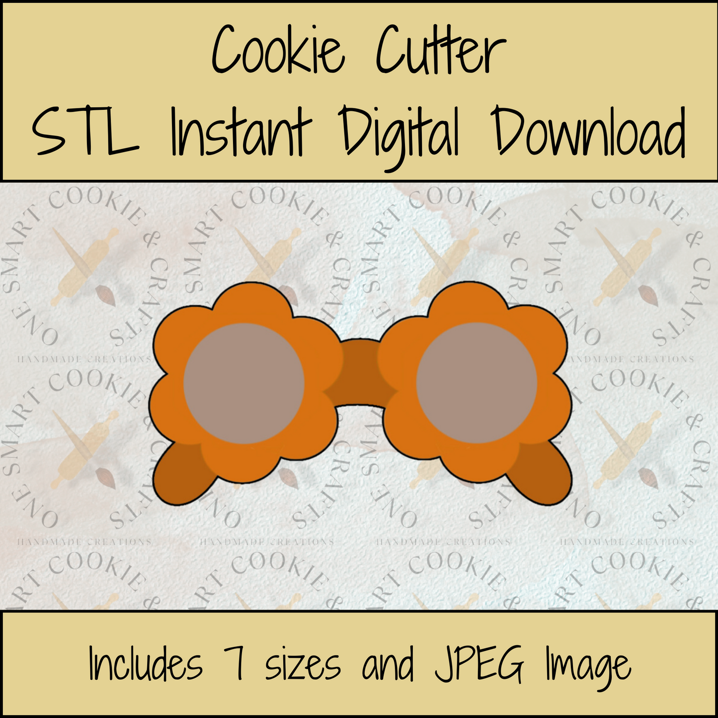 Hippie Glasses Cookie Cutter STL File