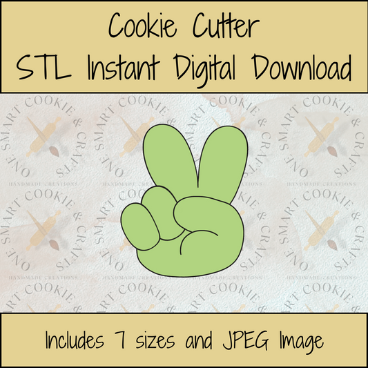 Peace Sign Cookie Cutter STL File