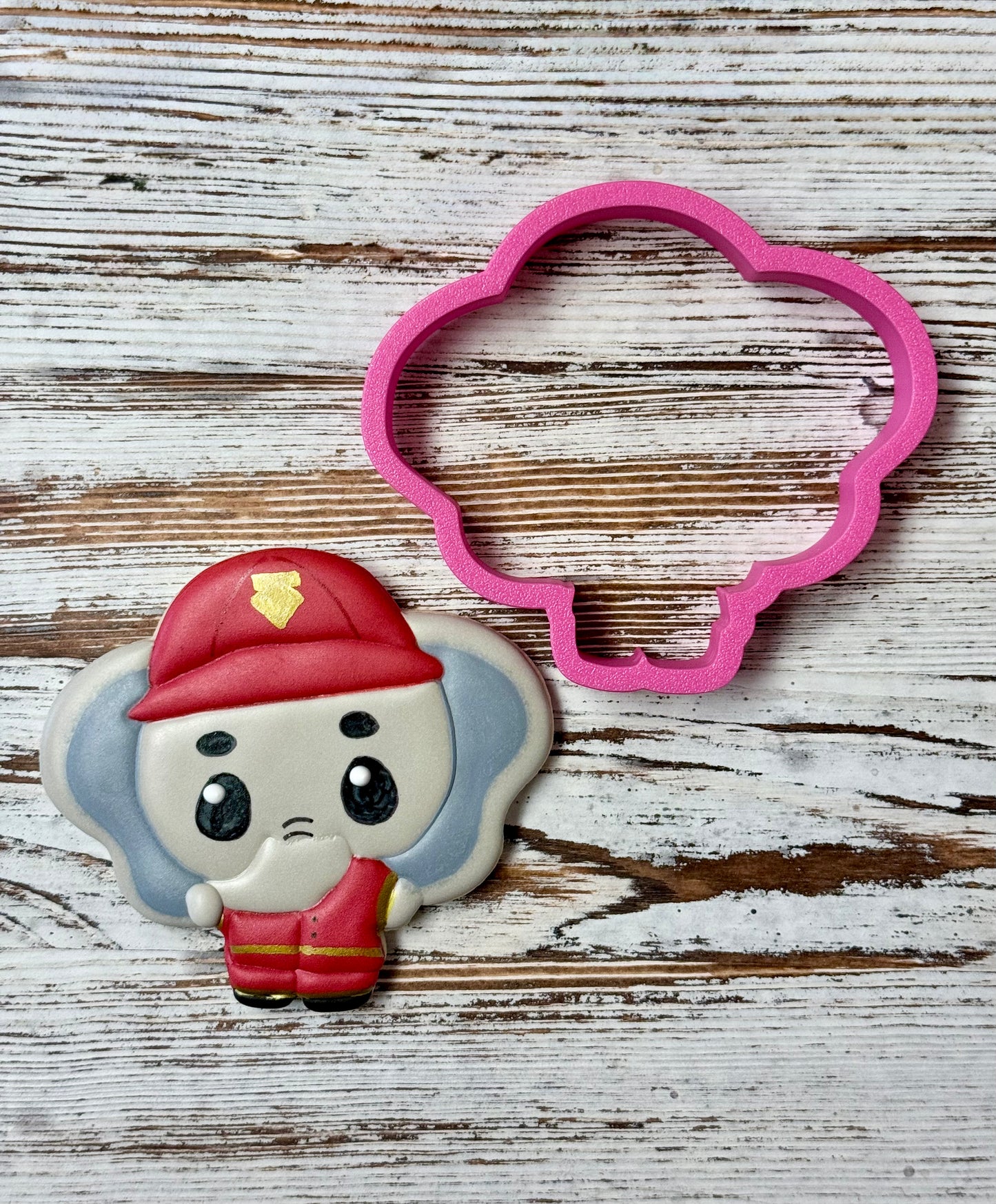 Firefighter Elephant Cookie Cutter STL File