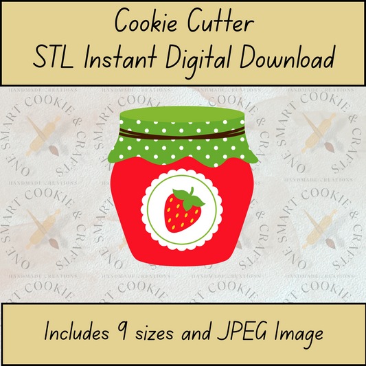 Strawberry Jam Cookie Cutter STL File