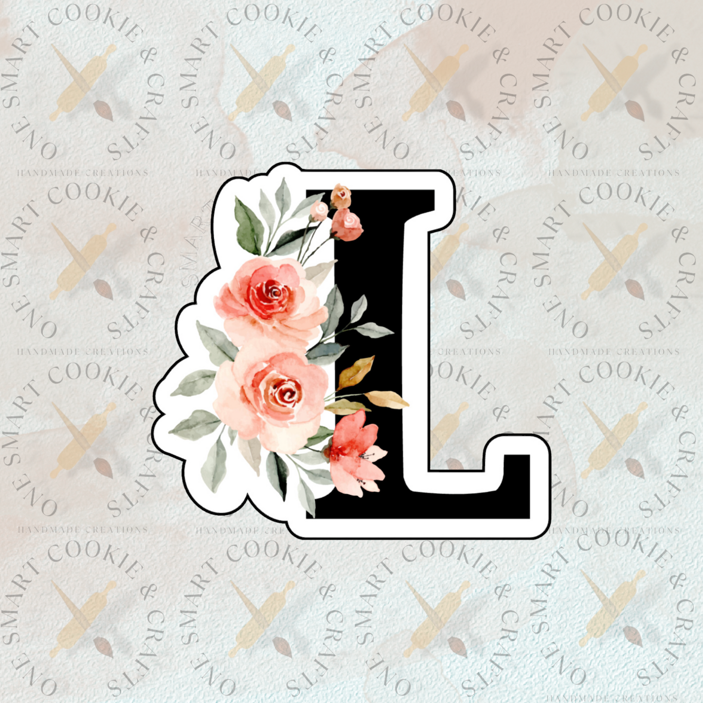 Floral Letter L Cookie Cutter