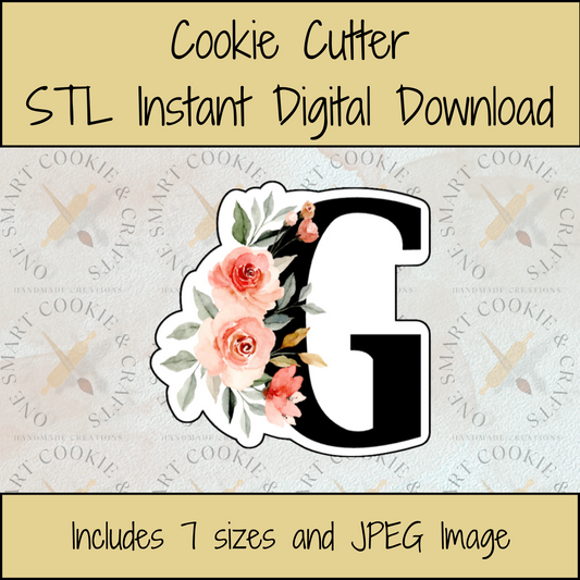 Letter G Cookie Cutter STL File