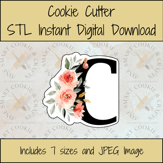 Letter C Cookie Cutter STL File