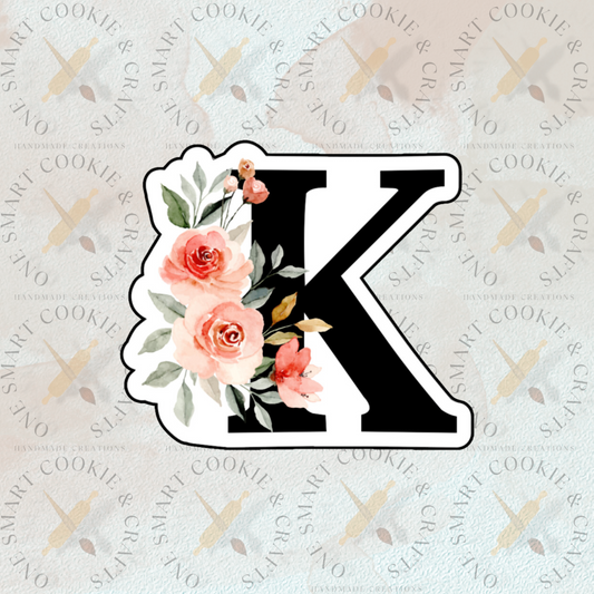 Cortador de galletas floral letra K