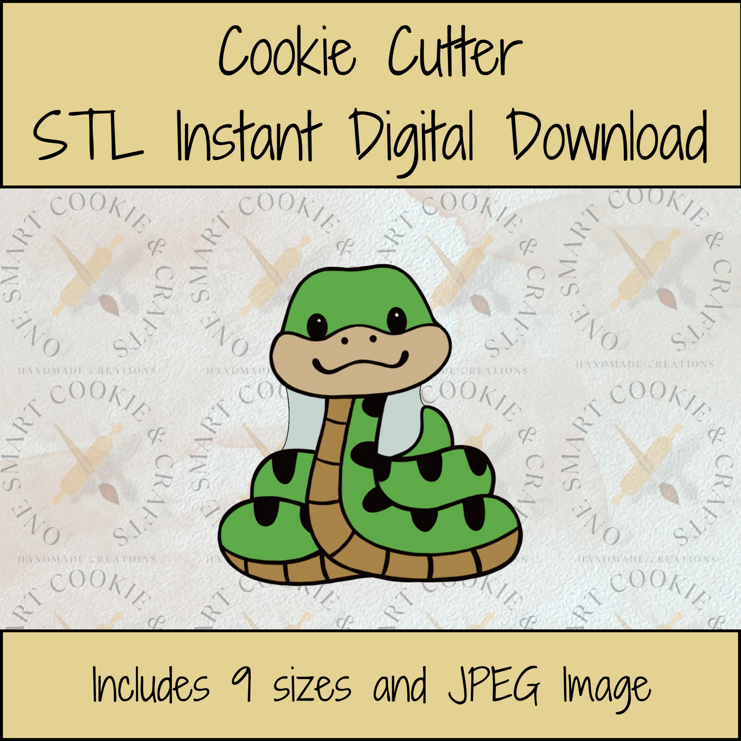 Snake Cookie Cutter STL File