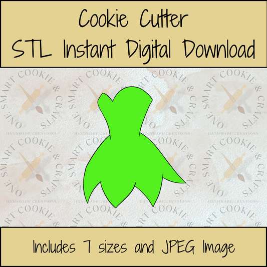 Fairy Dress Cookie Cutter STL File