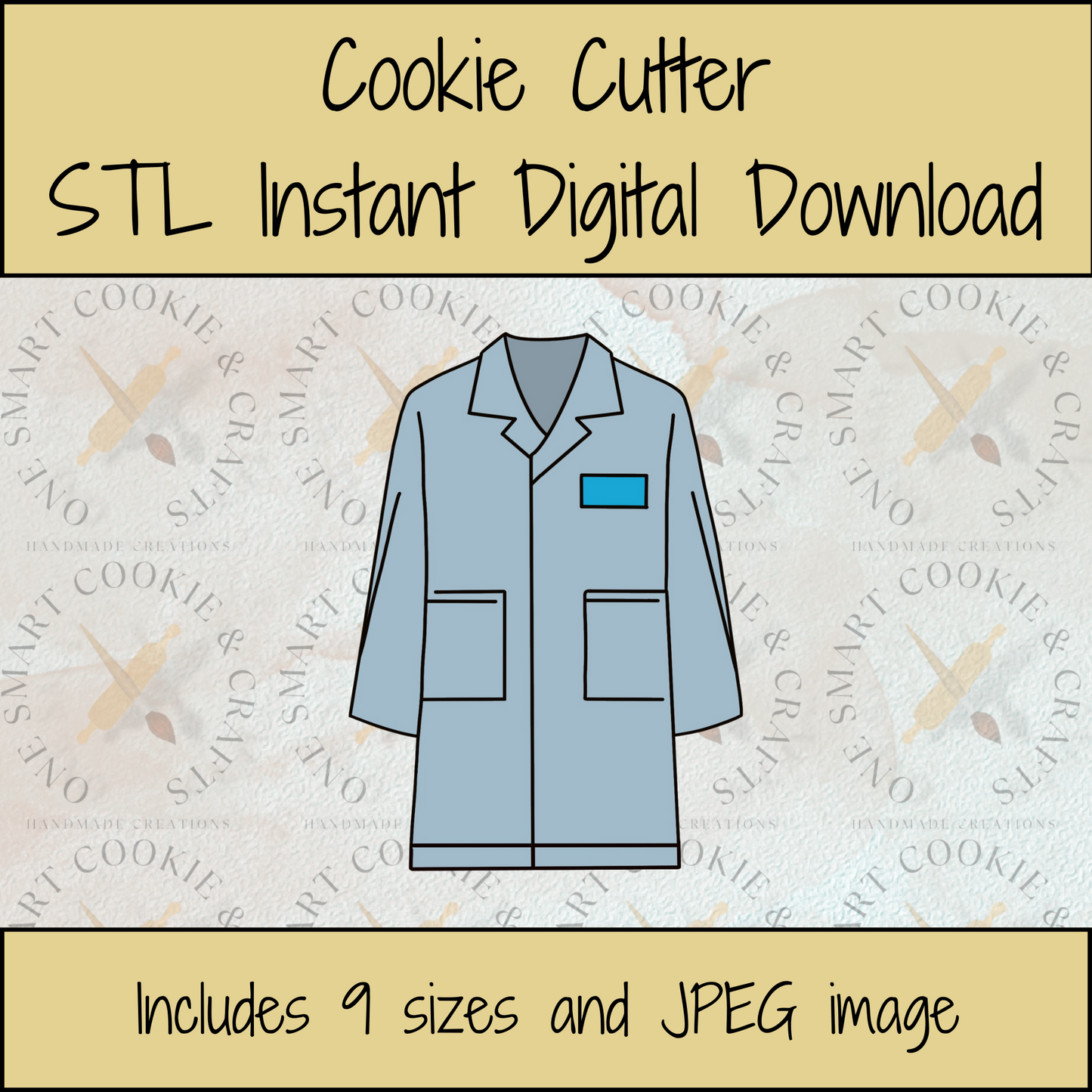 Laboratory Coat Cookie Cutter STL File