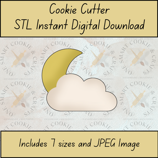 Moon Cookie Cutter STL File